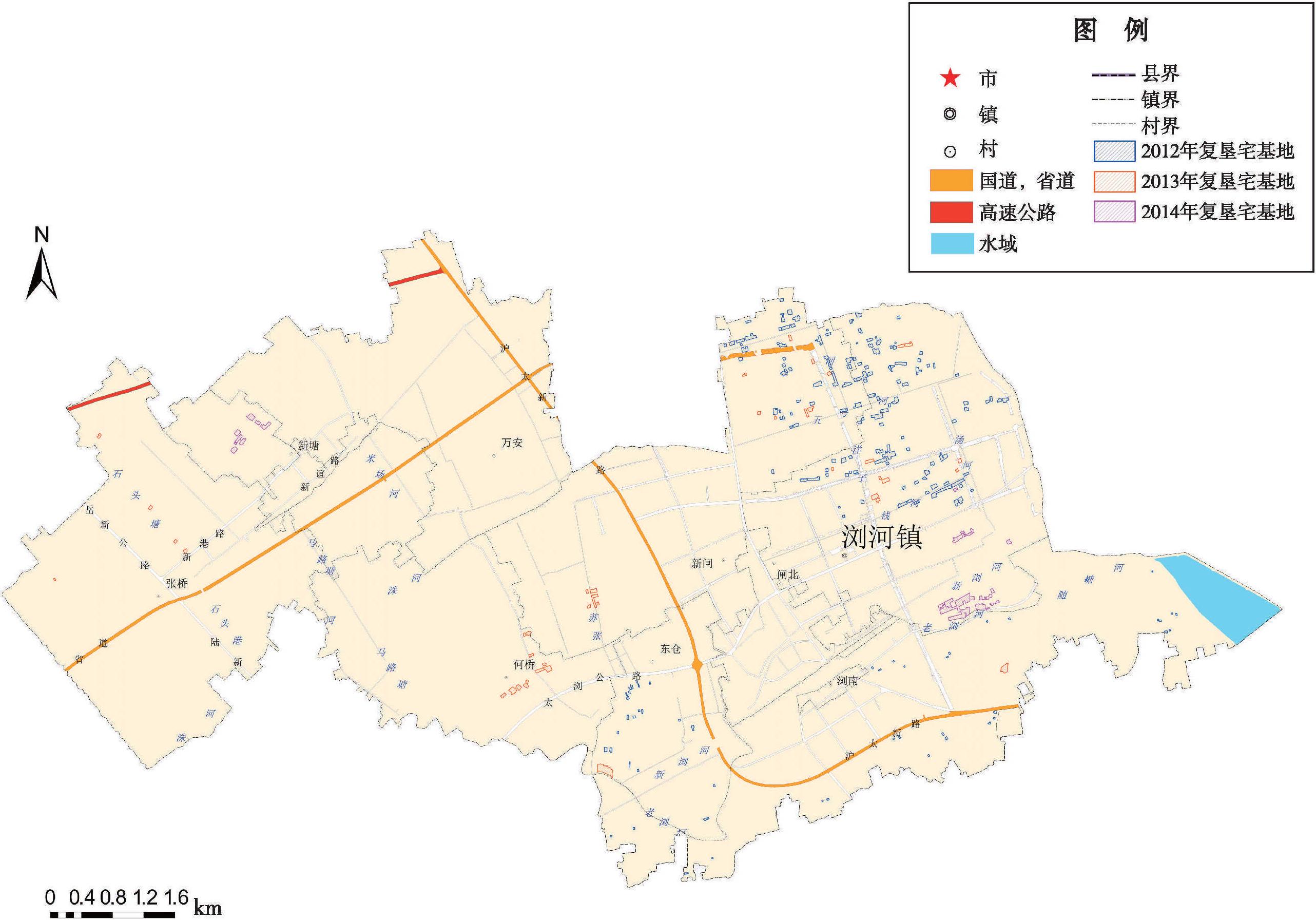 太倉(cāng)市瀏河鎮(zhèn)宅基地復(fù)墾分布圖